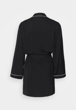 Anna Field Amanda Satin Dressing Gown - Badjas - Black -Mode Goedkoop 02d6ba585165492c8f07ab44f0a3d177