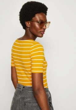 Anna Field T-Shirt Print - Dark Yellow/White -Mode Goedkoop 0b293c78d10e462089578b6c7e2736dd