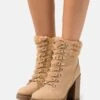 Anna Field Leather - Veterboots - Beige -Mode Goedkoop 15dddc56386e4f3282bc12dfa9e3f33d