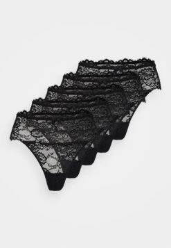 Anna Field 5Pp High Rise Lace Thong - String - Black -Mode Goedkoop 1d7323e8540d4a6dba0ff1fa79eb0047