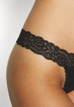 Anna Field 10Pp Cotton And Lace Thong - String - Black -Mode Goedkoop 1e3643c56d2f40289953e14d52bb3ace