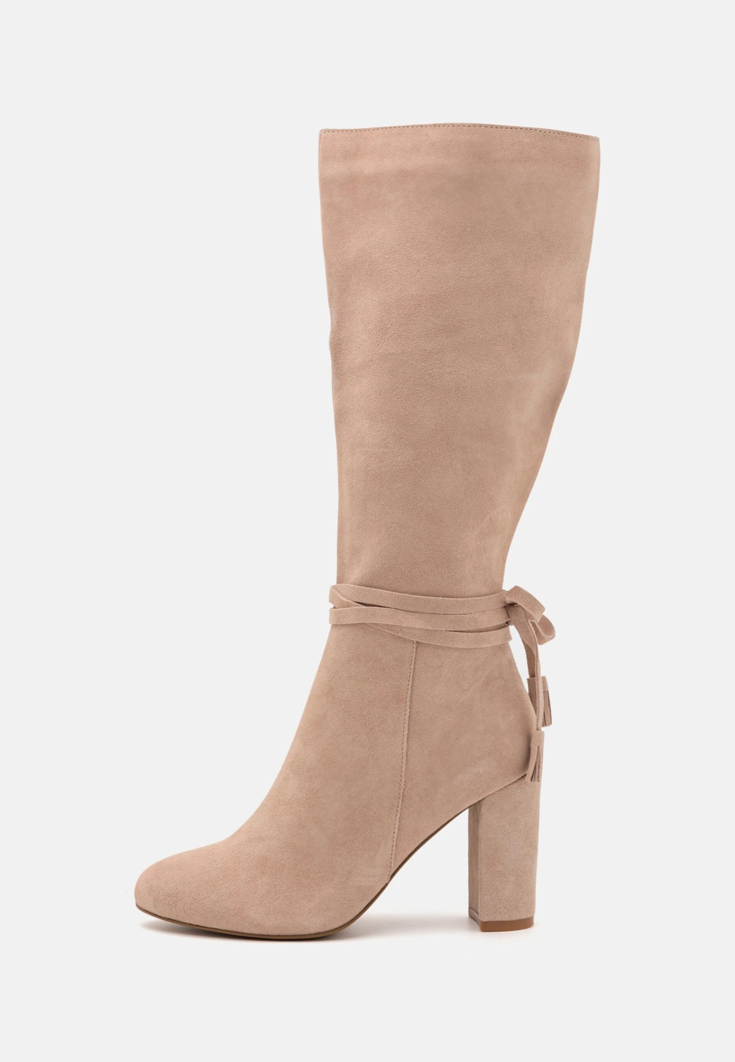 Leather - Laarzen Met Hoge Hak - Beige 4 Leather - Laarzen Met Hoge Hak - Beige - Image 2