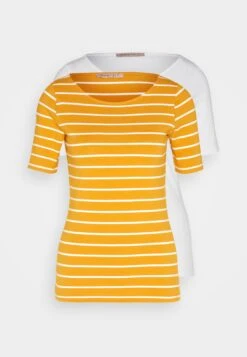 Anna Field T-Shirt Print - Dark Yellow/White -Mode Goedkoop 68c751402ad344f6b49518e6d25e3007