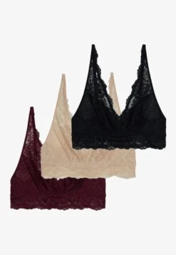 Anna Field 3 Pack - Bustier - Black/Beige/Dark Red -Mode Goedkoop 938aa42549cf49f2814d4d05d6c7bc9f