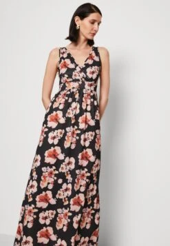 Anna Field Maxi-Jurk - Black/Pink/Multicoloured -Mode Goedkoop f02dcc59f4d24d54a8081ca50633f54c